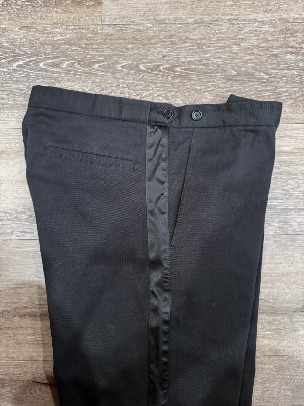 Archival Comme des Garçons SHIRT Heavy Cotton Drill Tuxedo Pants - (AW14)